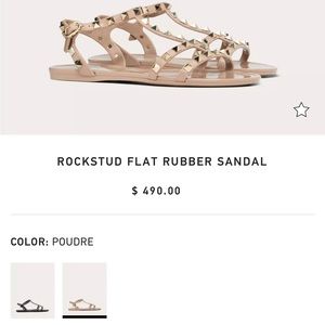 Valentino rockstud flat rubber sandal